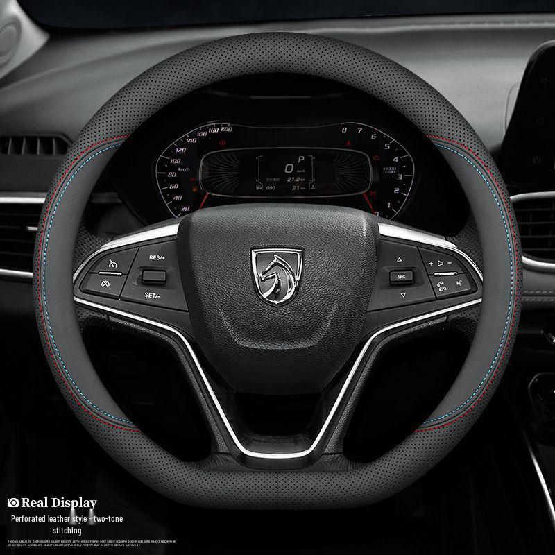 Universal Genuine Leather Anti-slip Steering Wheel Cover for Baojun Models