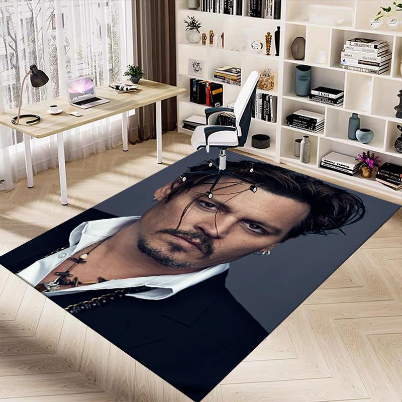 Johnny Depp'S Timeless Style Carpet For Playroom Bedroom Living Room Sofa Home Decorkids Game Area Rug Nonslip Floor Mat