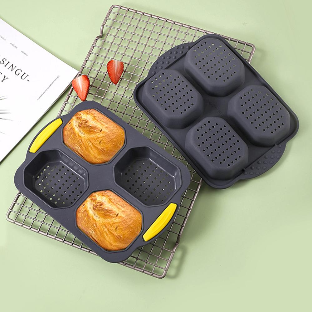 Stampo in silicone alimentare resistente alle alte temperature, teglia per pane, stampo per pane per hamburger domestico
