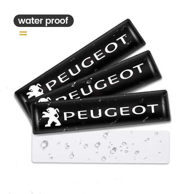 2/4/10Pcs 3D Car Badge Decorative Stickers For Peugeot 208 3008 308 2008 207 o 107 508 607 106 406 407 307 206 301 408 5008 4008
