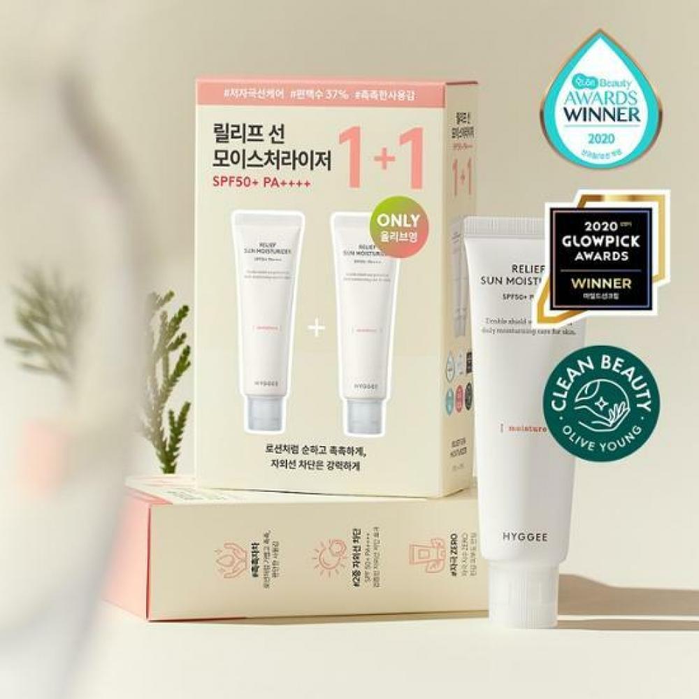 

Hygge [Olive Young Exclusively] Hygge Relief Sun Moisturizer 50 мл 1+1 Special