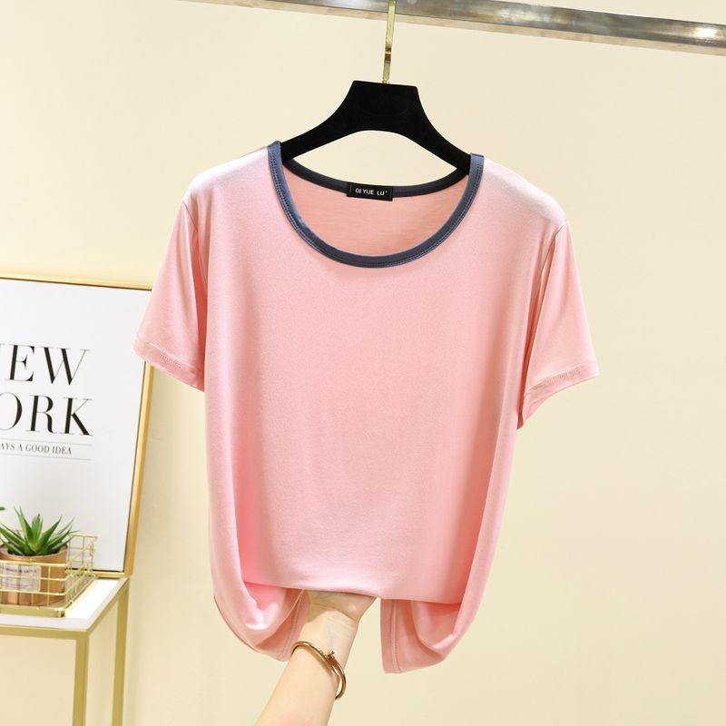 

Модальное нижнее белье Повседневная тонкая футболка с короткими рукавами Light pink 2XL (70.00 kg-80.00 kg recommended