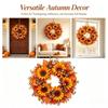 Simulated Floral Pumpkin Maple Leaf Wreath Thanksgiving Home Decor Artificial Sunflower Wreath Wall Hanging Rustic Style