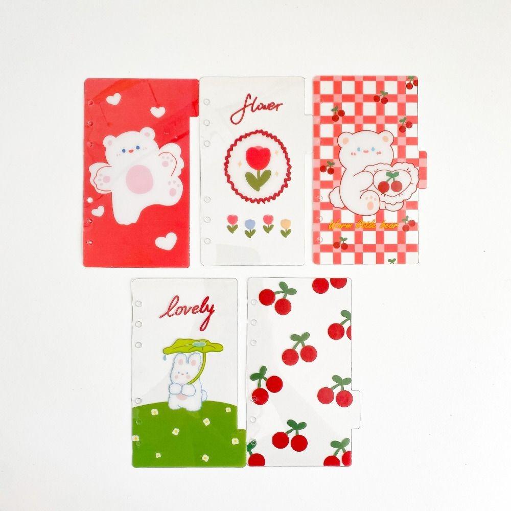 Bär Spiralbinder Trennblatt 5 Blatt Nachfüllung Spiralblattbinder Registerkarten Tagebuch