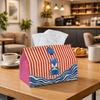 1pc Retro Coastal Modern Tissue Box | Durable, Ocean Wave Shell Pattern Suitable for Living Room Accent, Bedroom Decor, Encouragement Gifts, Workplace