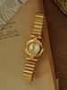 1 Stück Französische Retro Goldene Kleine Zifferblatt Damenarmbanduhr, Modisch, Elegant, Exquisit, Damenarmbanduhr Mit Römischem Zifferblatt Set