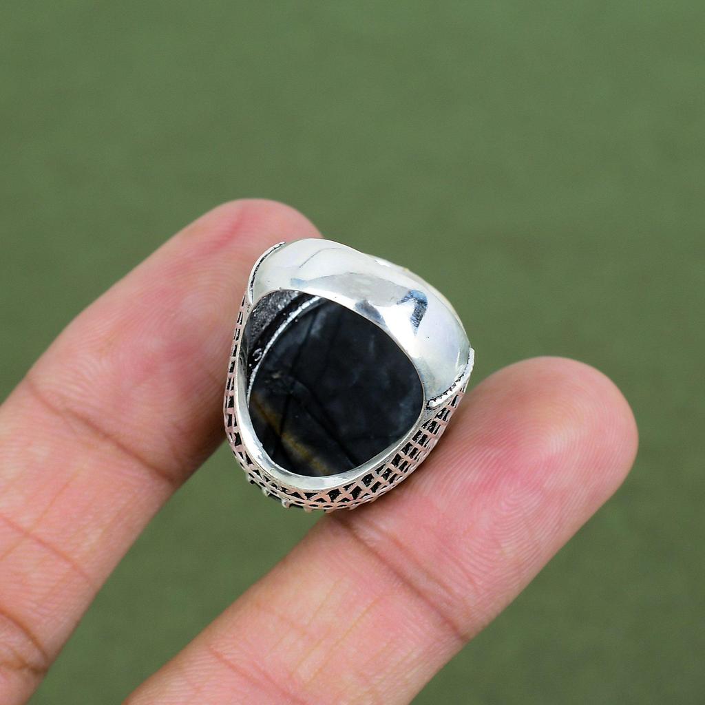 Picasso Jasper Ring 925 Sterling Silver Ring Antique Jewelry Genuine Gemstone Ring Handmade Jewelry Anniversary Gifts Available In Ring Size