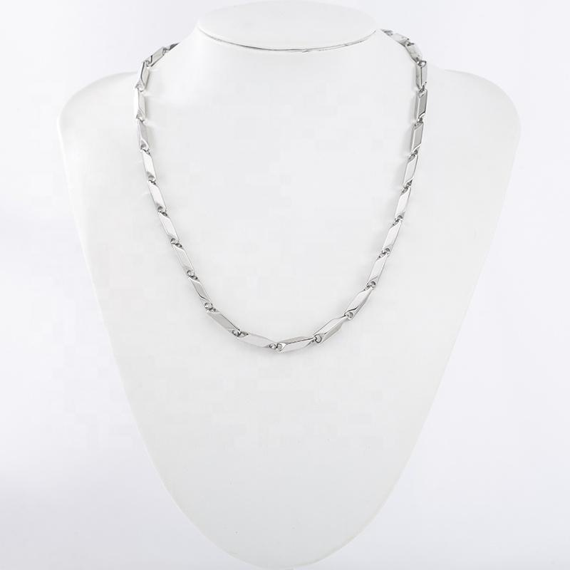 Hot Selling Punk Fashion Simple Men/Women Stainless Steel Prismatic Link Necklaces