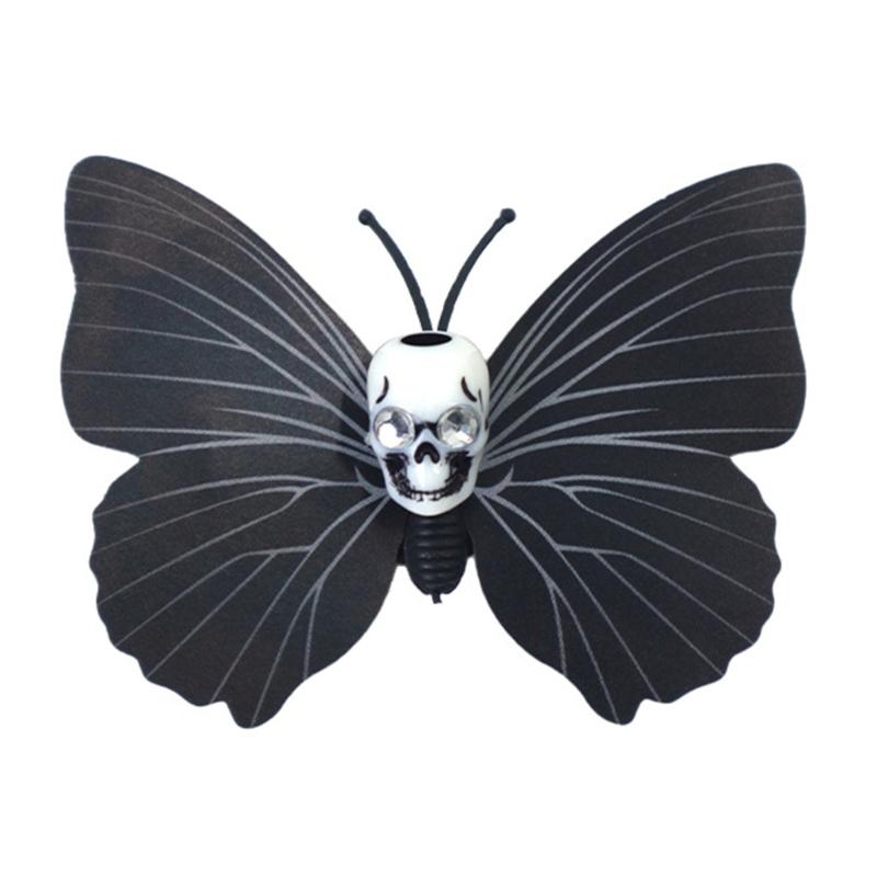 

Заколка для волос Бабочка Череп Готицизм Ручная работа Зажим для волос Мультяшный Ностальгический Зажим для волос Модный Аксессуар для Трендовых белый