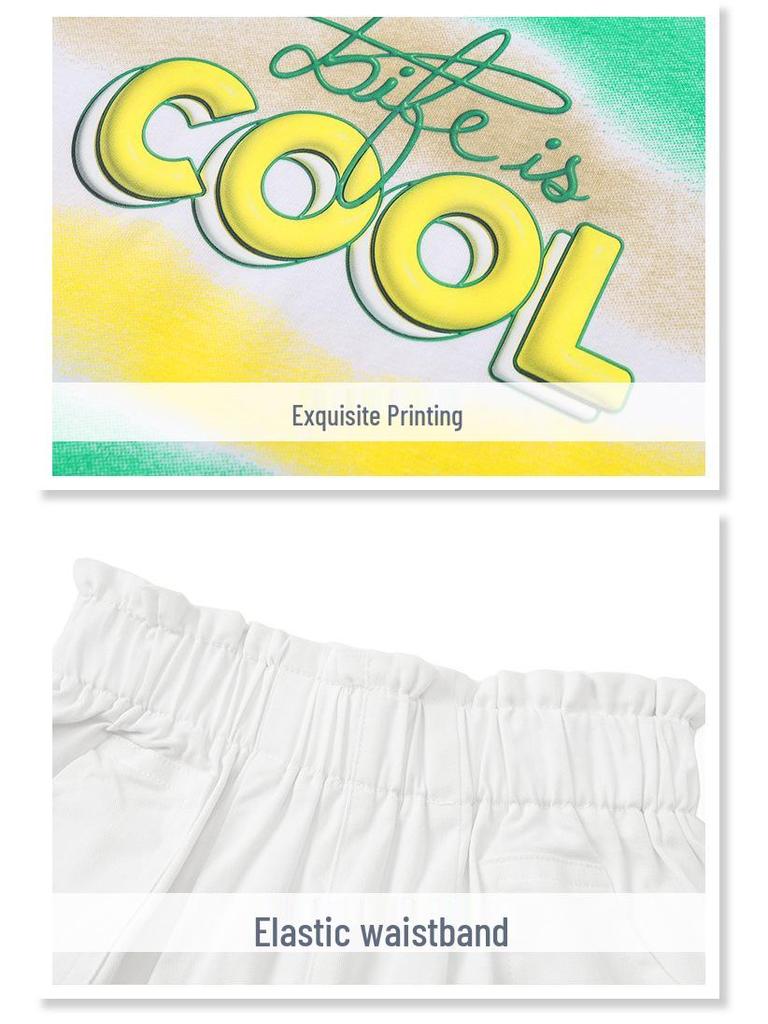 2025 Striped Korean-Style Parent-Child Casual Summer Outfits