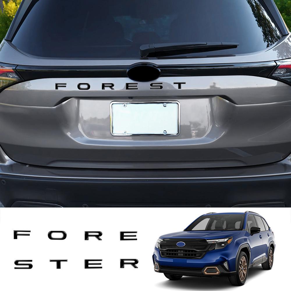 Cxjva7 Vložky do víka kufru pro Subaru Forester 2024 2025 Znak 3D Vyvýšené logo Samolepky Decals na zadní dveře Příslušenství pro auto 8ks