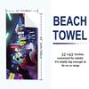 Cyberpunk Print Beach Towel, Large Soft Quick Dry Towel for Beach Camping Swimming