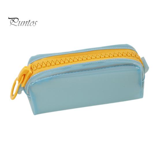Multi-functional Stationery Pouch Pencil Case, Large Capacity PVC Pouch, Trendy Writing Tool Bag Smooth Zipper Pen Organizer for School Office Student