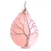 Tree of Life Tree of Life Pendant In Silver Wrap Rose Quartz + Chain 3,5cm