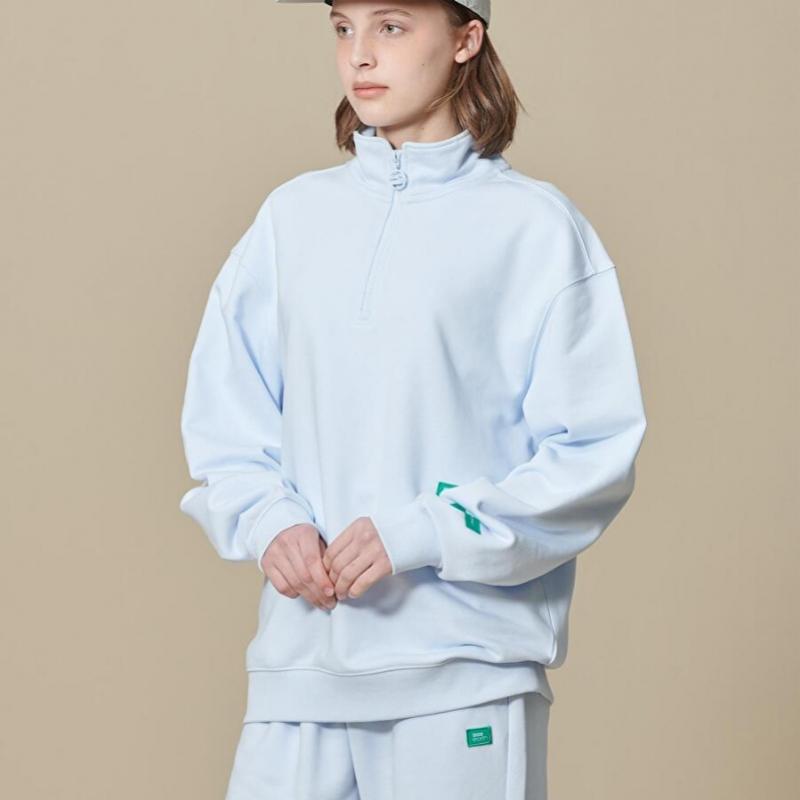 Bbc Earth Half Zip  Light Blue  [23ss]