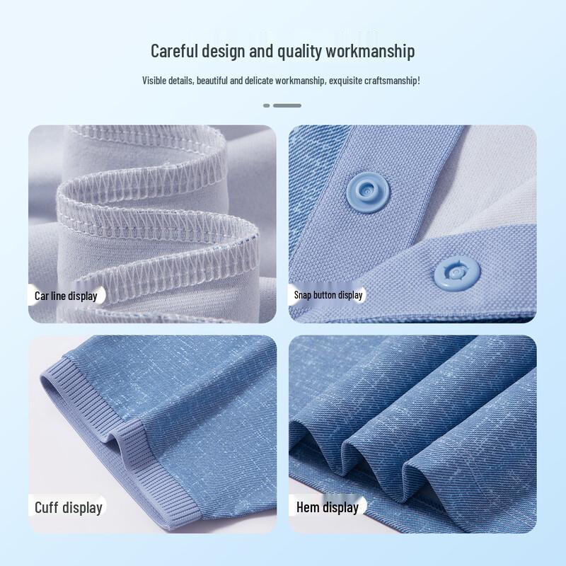 MONTAGUT Men's Lustrous Silk Blend Breathable Polo Shirt