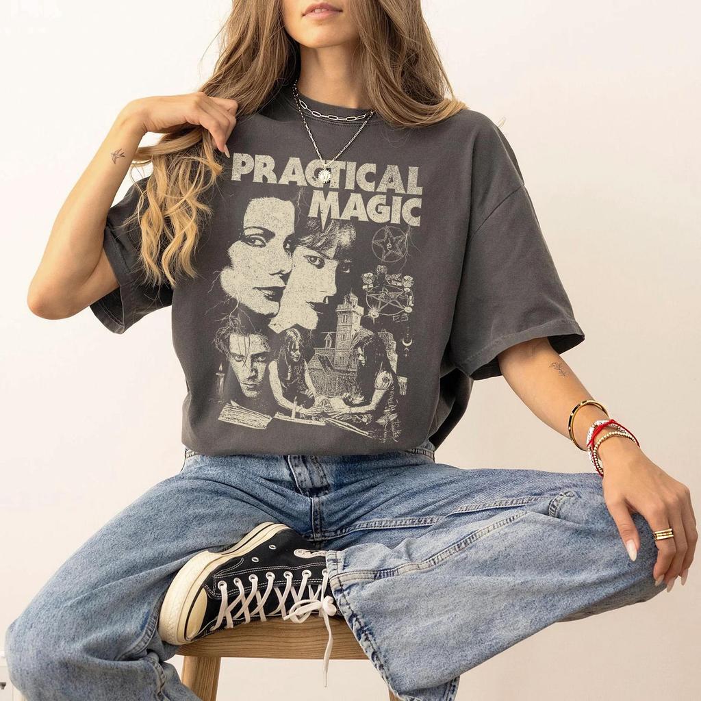 Practical Magic Tshirt Vintage Y2k Aesthetic Unisex Oversized Short Sleeve Summer Cotton Retro Streetwear 2026 Hot Sale