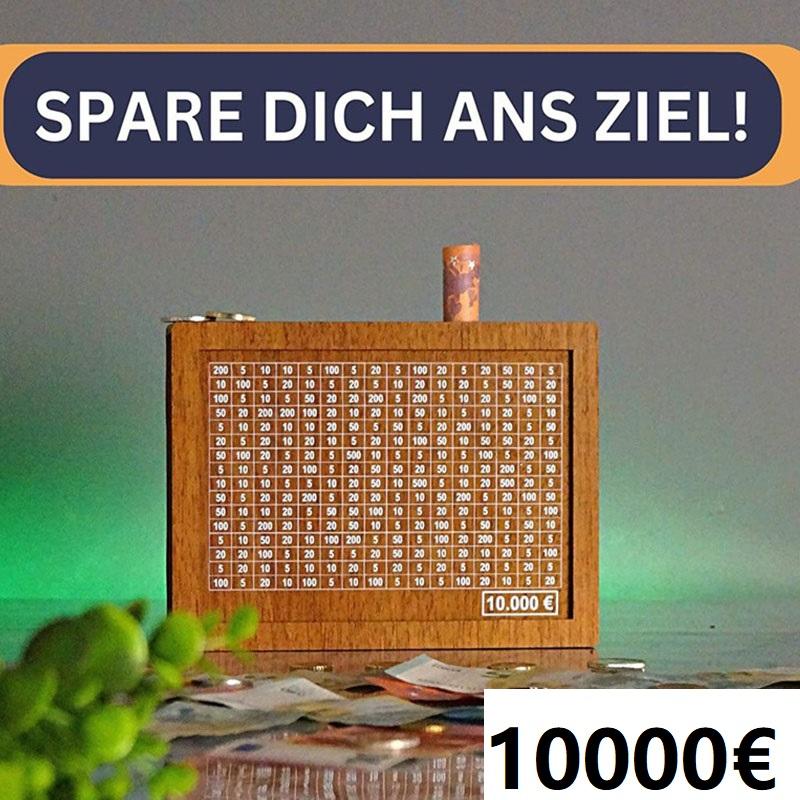 Saving Box 10000 Piggy Banks To Save10000 Euros Money Vault Children's Purse Deposit with Counter Eur Wooden Box