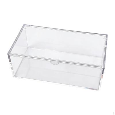 Clear Storage Box with Lid Organizer Flip Multipurpose Coffee Pod Holder Display Case