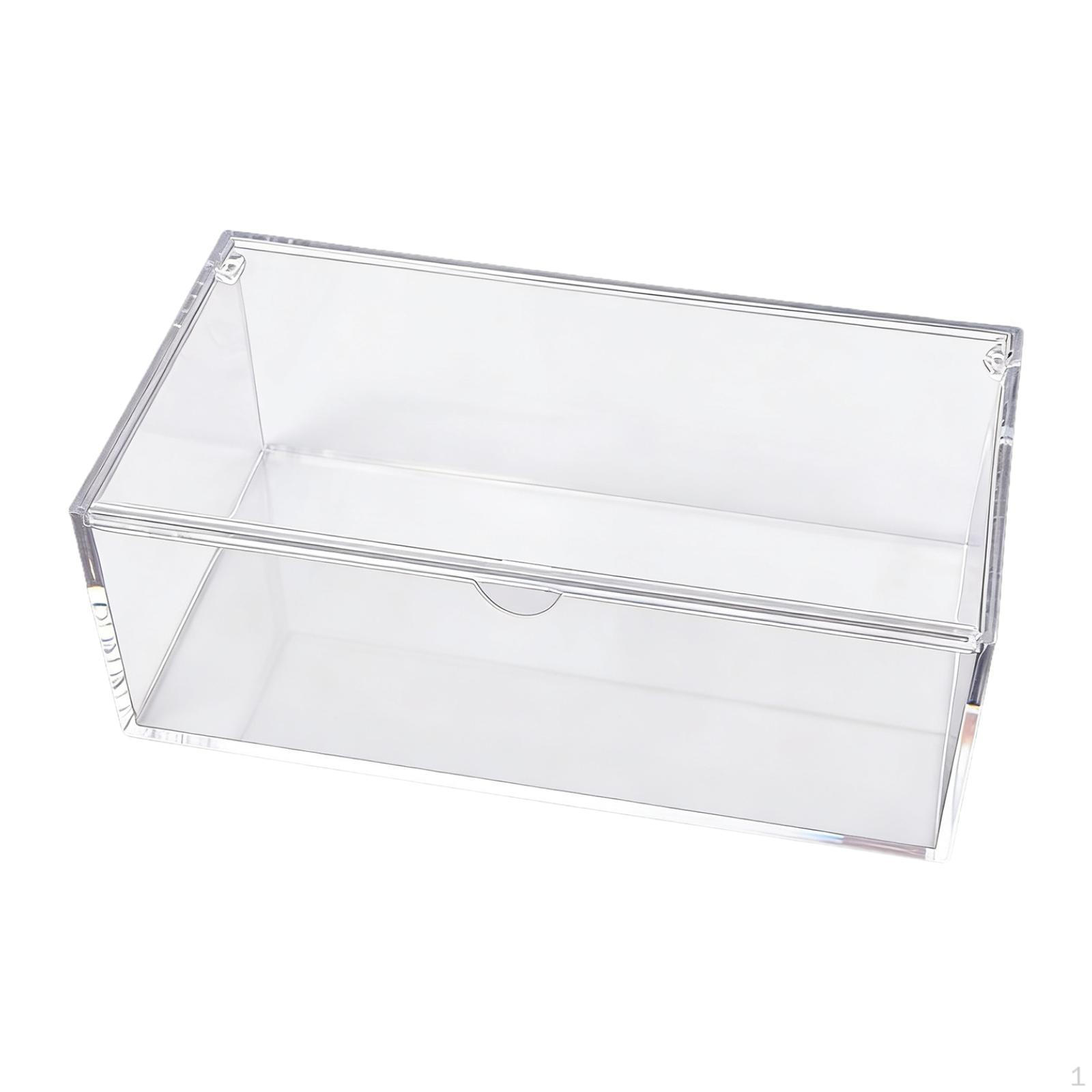 Clear Storage Box with Lid Organizer Flip Multipurpose Coffee Pod Holder Display Case
