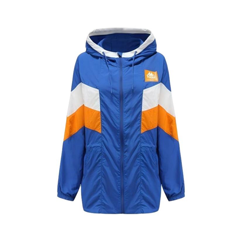 Kappa Lifestyle Color Block Zip-Up Windbreaker Jacket Women jackets Vibrant-Blue K0922FJ01G