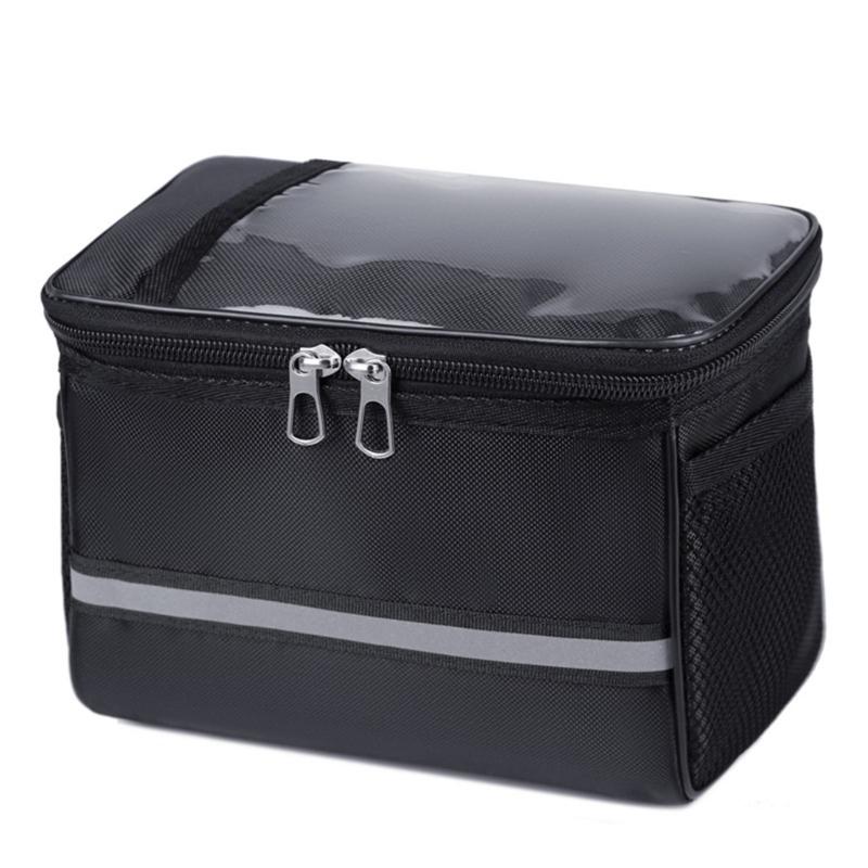 Bicycles Front Frame Storage Pouches with Reflective Strips Road Bike Handlebar Bag Cycling Accessories Easy installation
