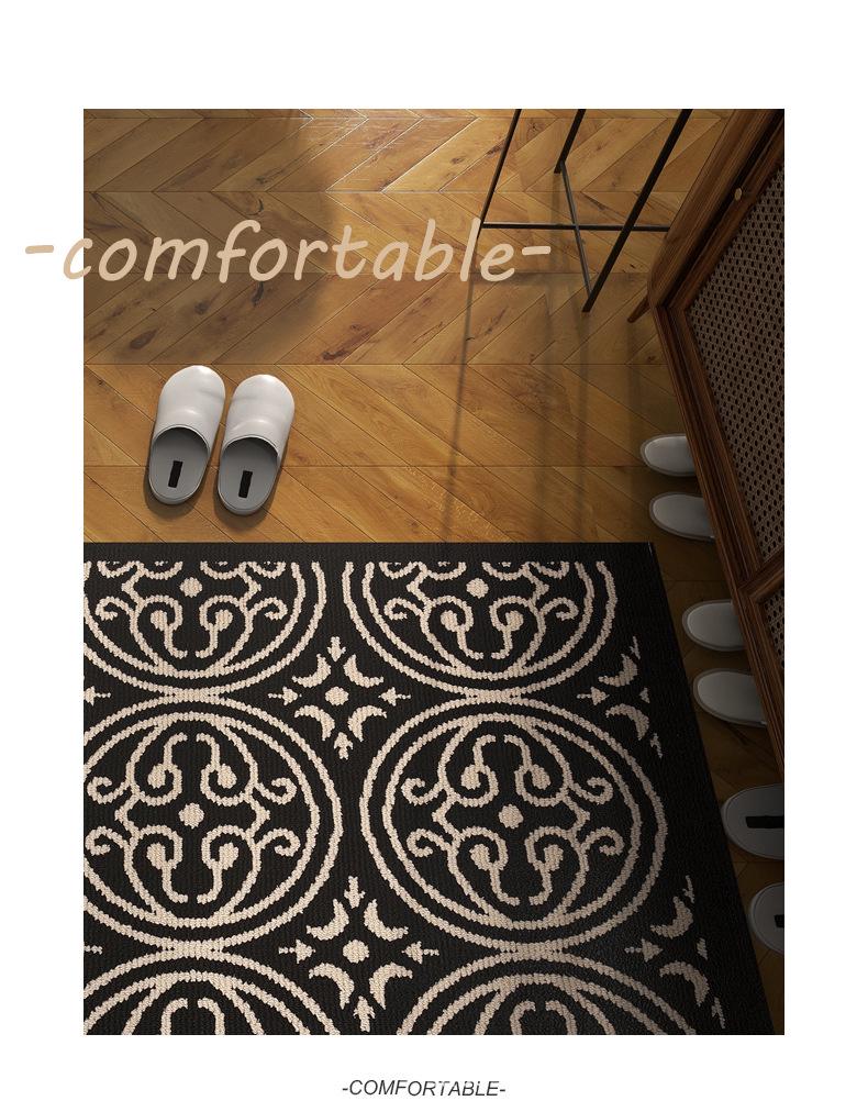 Elegant Retro Non-slip Door Mat - Wear-resistant, Cuttable Polypropylene