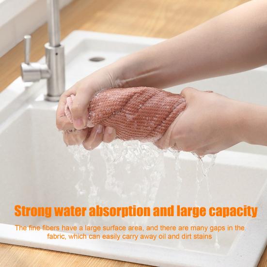 5/10/15/20Pcs Dishwashing Rag Microfiber Towels Kitchen Cleaning Cloth Lint-Free Absorbent Glass Mirrors Cleaning Cloth