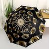 1pc Eyes Mandala Auto Open/Close Umbrella with Windproof, Functional Design, 8-Rib Sturdy Canopy