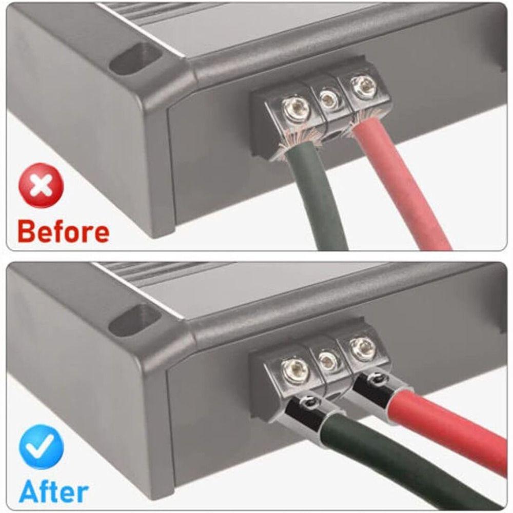 Silver Amp Input Reducer 1/0 AWG To 4 AWG Car Audio Terminal Connectors