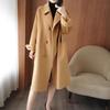 Women's Korean-Style Wool Double-Breasted Over-the-Knee Coat for Autumn and Winter