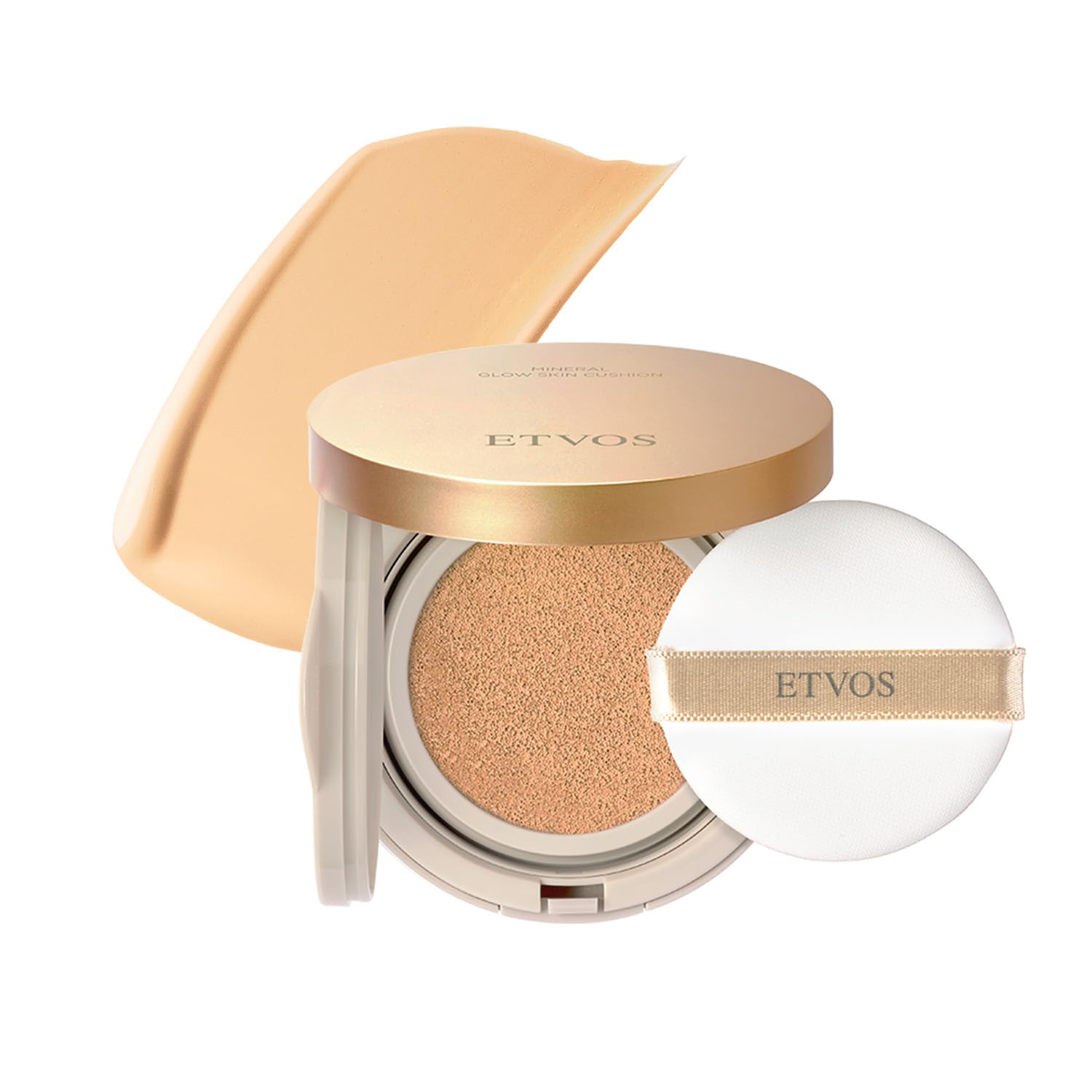 

etvos Mineral Glow Skin Cushion and Puff SPF32 Natural Base Human Ceramide (Case Included), PA+++, 12g, Makeup,