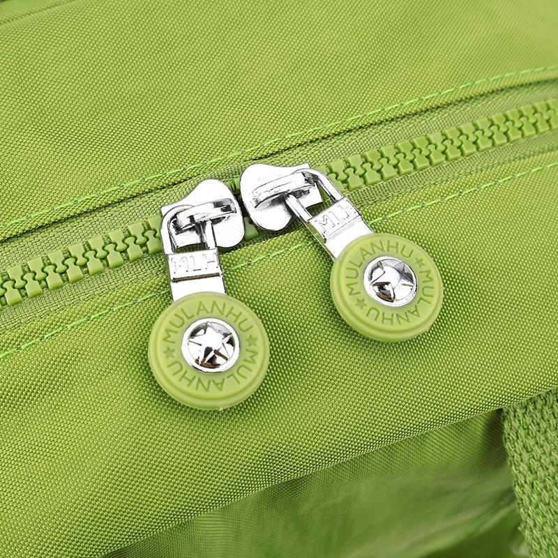 Solid Color Women's Backpack Large Capacity Nylon Backpack