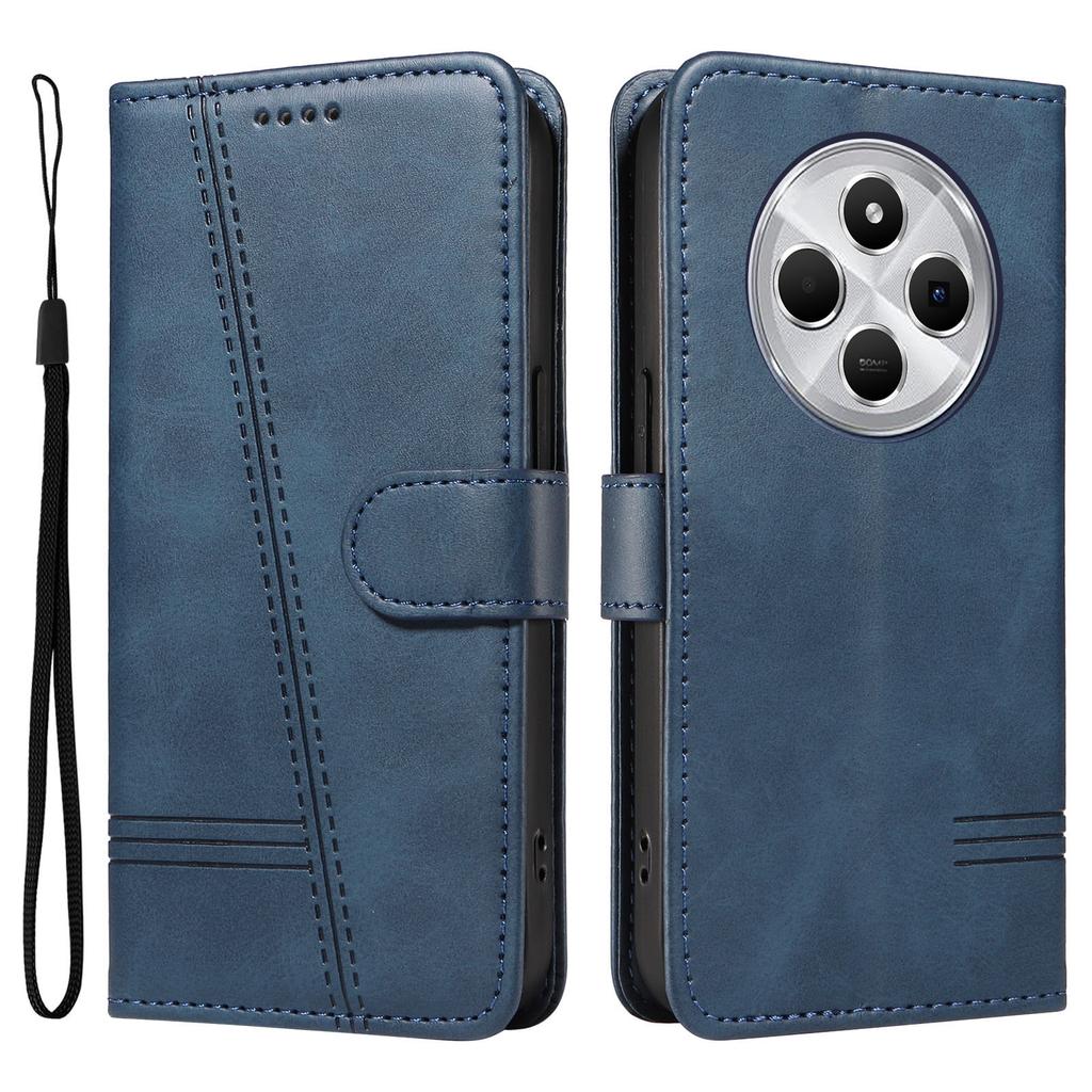 For Xiaomi Poco C75 4G/Redmi 14R 5G/14C 4G Case Flip Wallet T-Shape Lines Leather Phone Cover