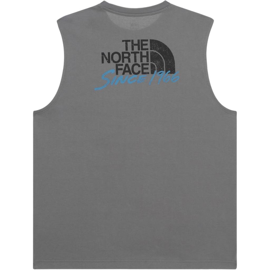 The North Face Logo Loose Fit Sleeveless Vest Men Vests Gray NT7VR04C