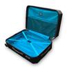 coral high Diamond ABS Black Small Size Suitcase 16601