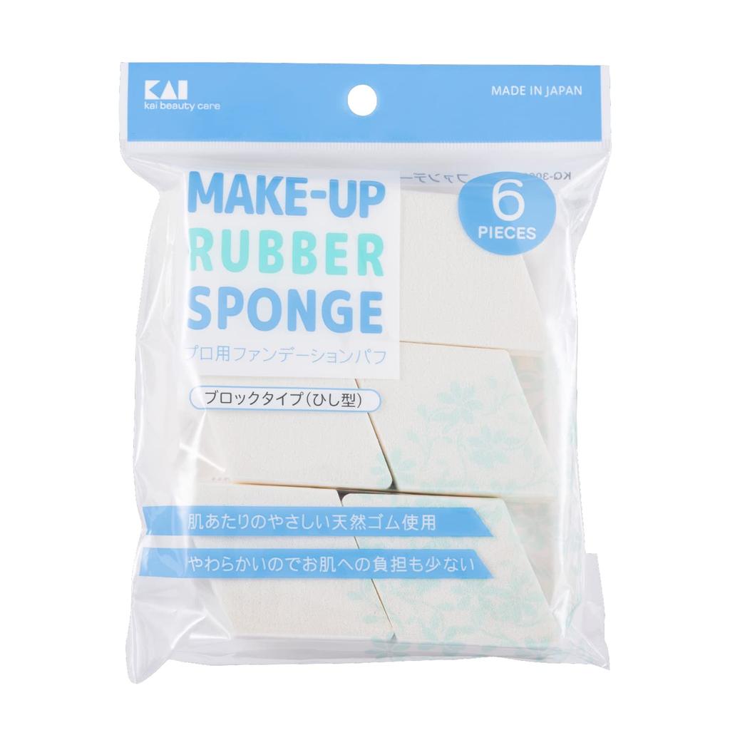 Kai Corporation Kai Corporation Foundation Puff Makeup Sponge Cushion Foundation Rhombus 6P KQ3062 6 (x 1)