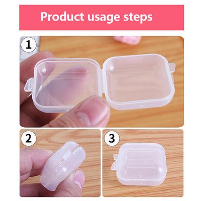 40 teile/satz Mini Klar Kunststoff Lagerung Box Schmuck Lagerung Fall Transparent Lagerung Organizer Multifunktionale Tragbare Lagerung