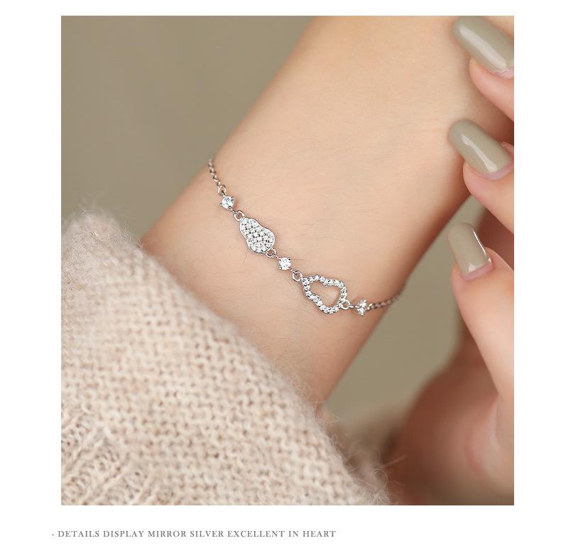 Elegant S999 Silver Gourd Bracelet for Women - Starry Hollow Design, High-End, Chic Jewelry.