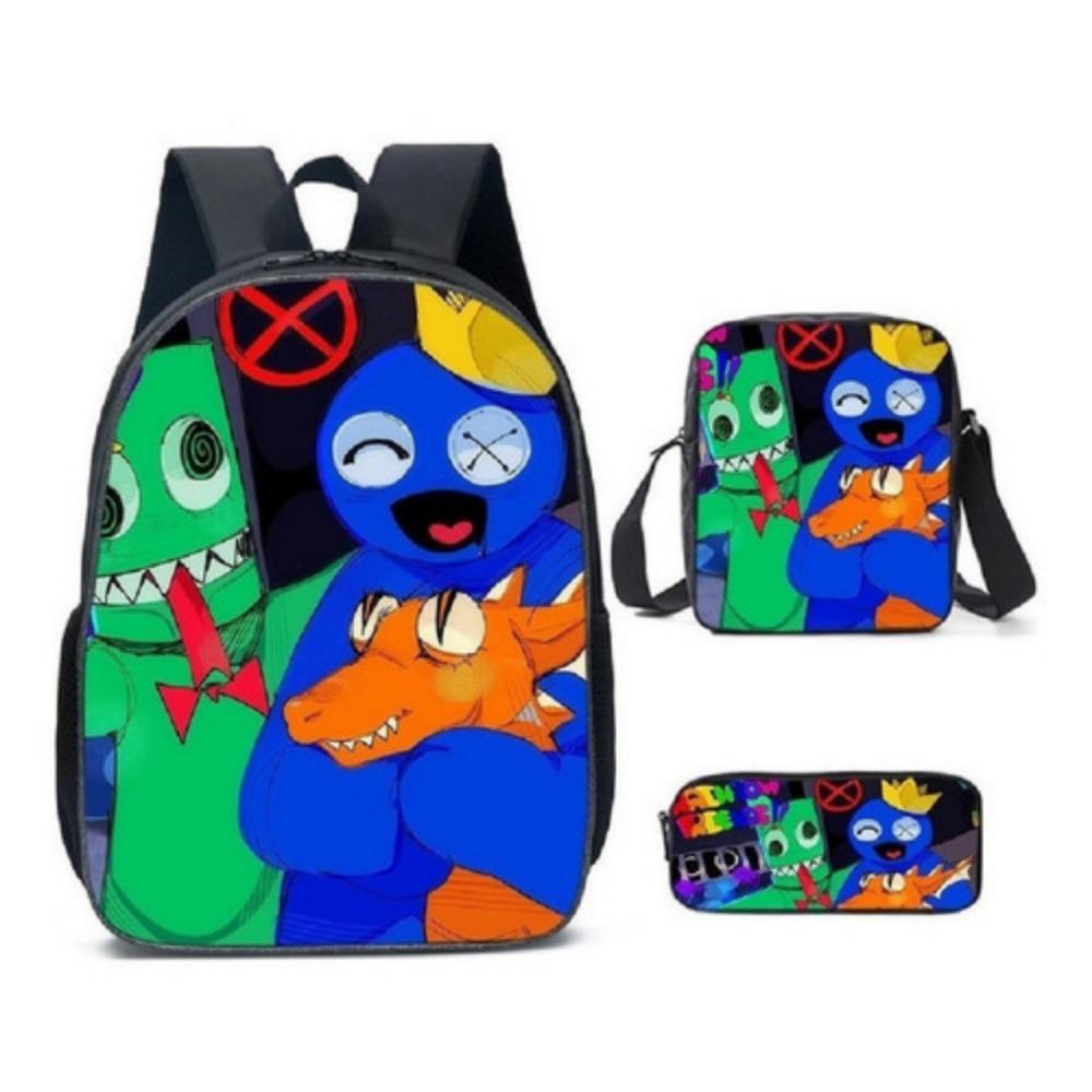 Rainbow Friends Student School Bag Boys Pen Lunch Bag Tuition Bag