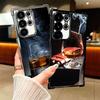 Cigar Whiskey Ice Drink Plating Phone Case For Samsung Galaxy S24 S25 FE S26 Edge S23 Ultra S22 S21 Plus S20 Anti-Fall Airabag C