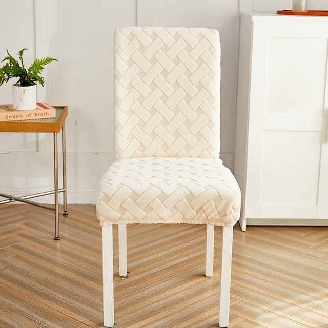 Thick Jacquard Chair Cover Spandex Stretch Slipcovers Chair Seat Covers For Kitchen Dining Room Wedding Banquet Home 1pc