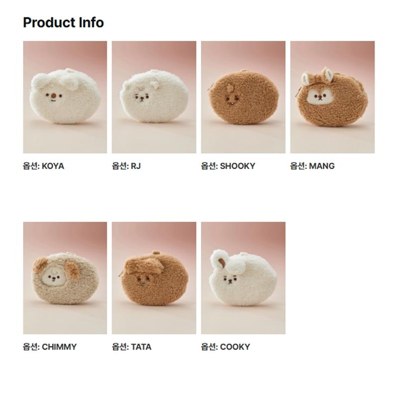 BTS BT21 Plüschpuppe, Plüschschlüsselanhänger, Flache Tasche