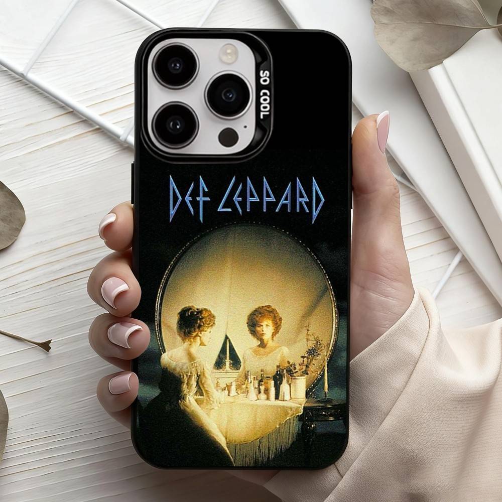 Hot R-Rock Band D-Def L-Leppard Phone Case For iPhone17,16,15,14,13,12,11 Plus,Pro Max Black Candy Silver Phone Case