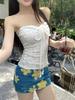 Swimsuit women's vacation style three-piece bikini neck sexy tube top three-point seaside vacation hot spring