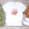 rendy summer T-shirt, women's cute daily wear, short-sleeve stylish prints.