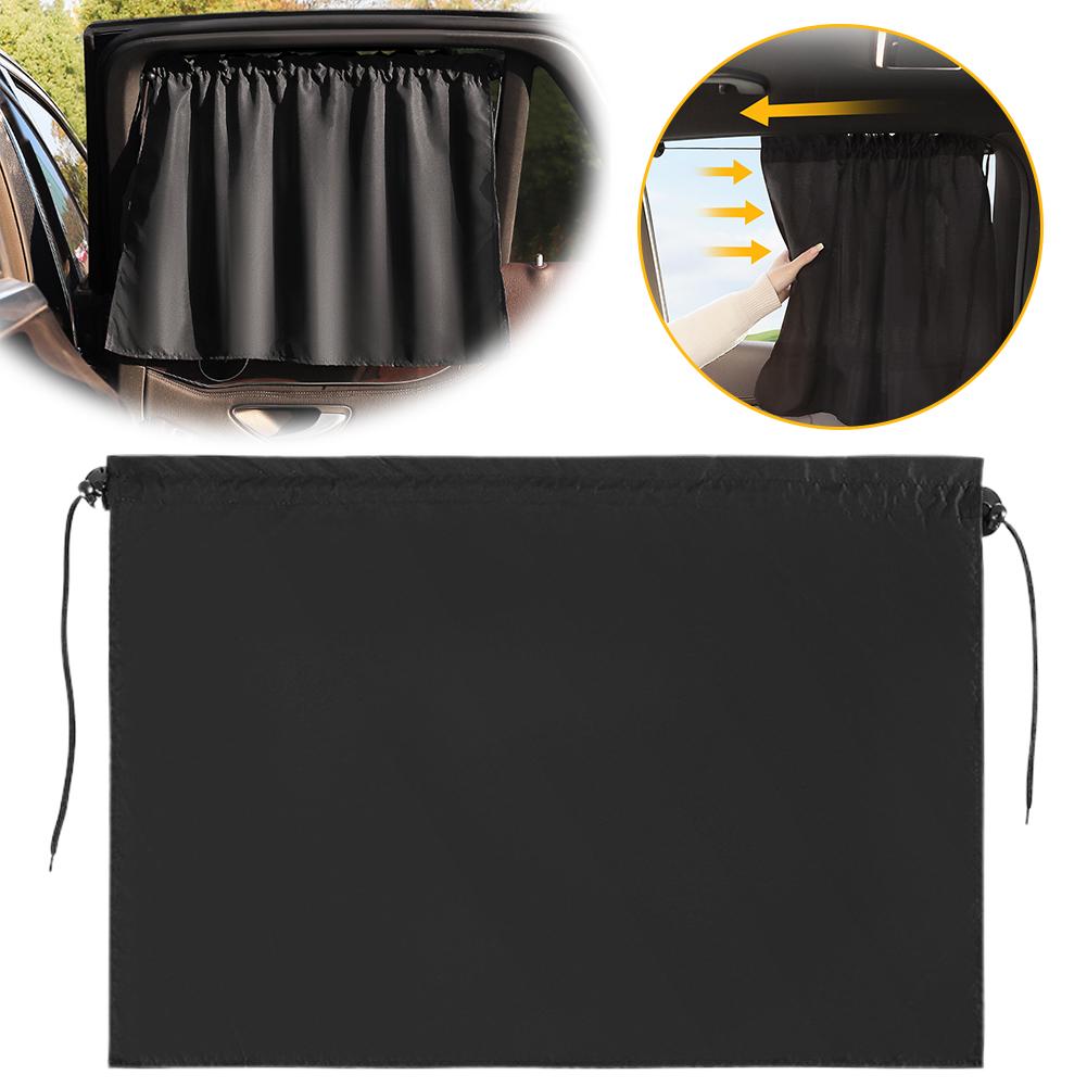 Universal Suction Cup Car Sunshade Side Window Curtain Cover Cloth Protector Car Black Curtains V8N4