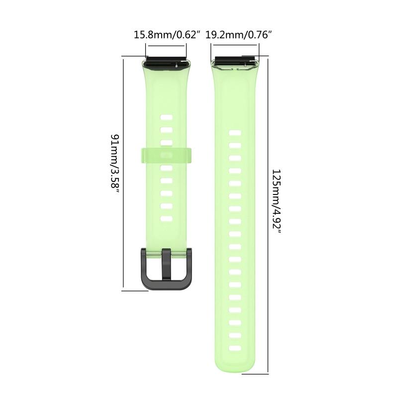 Schnellverschluss Smartband Ersatzband Durchscheinendes Silikon Armband Armreif für Huaweiband 7 Weiches Armband 1 Stück