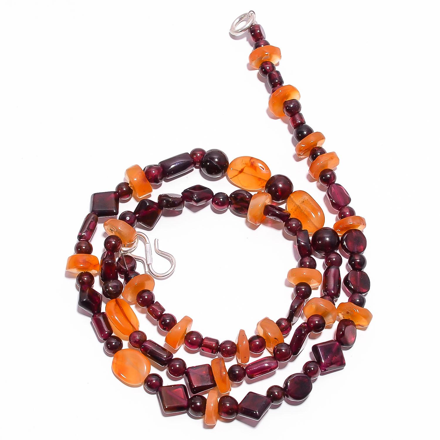 

Натуральный мозамбикский гранат, сердолик, ожерелье из бусин 3-10 мм 18 UB-7860 UB-7860