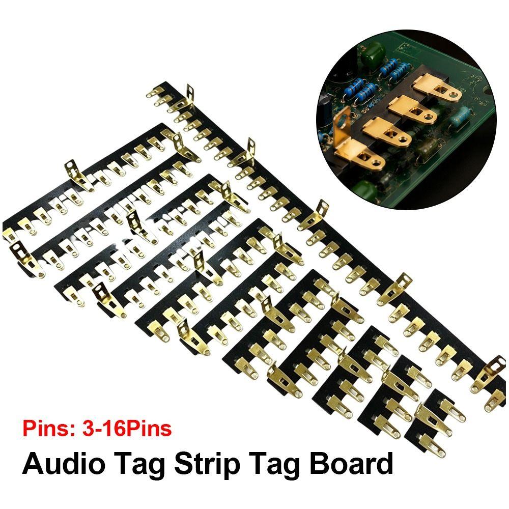 1Pcs G10 FR4 Bakelite Audio Tag Strip Board 3-16Pins HiFi DIY Solder Strip Wiring Solder Board